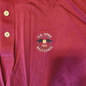 Vintage IZOD CLUB 1993 US Open Baltusrol Polo Shirt Size large